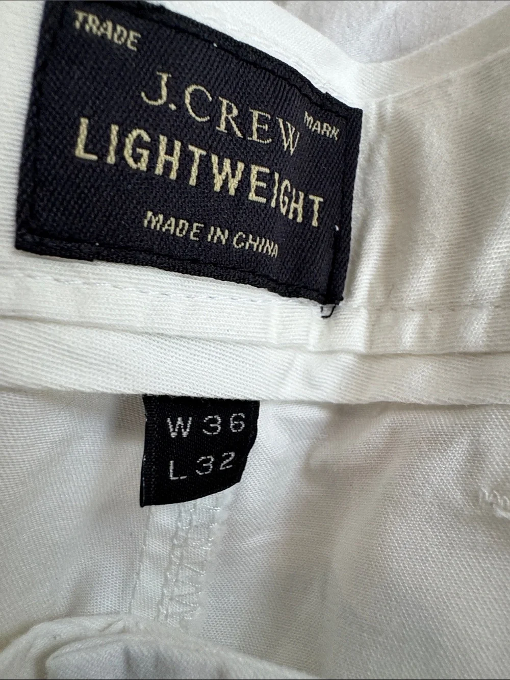 J Crew Men's White Casual Cotton Pants